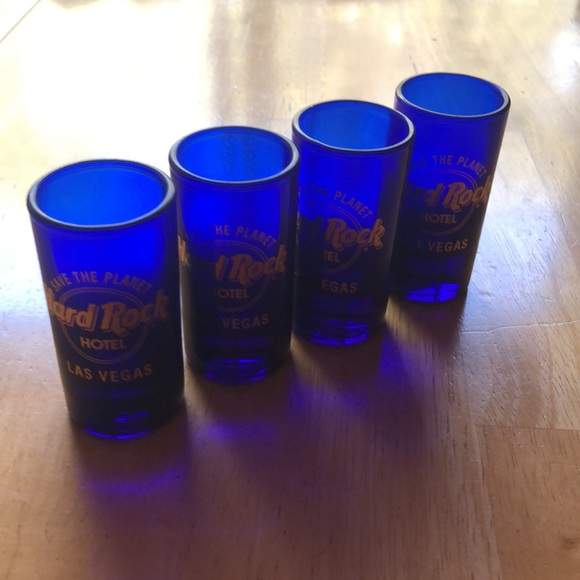NWOT Hard Rock Hotel LasVegas shot glasses, Set of 4 - Picture 1 of 8
